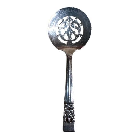 Vintage Community Plate Silverplate Coronation Bonbon Nut Casserole Server Spoon - Picture 1 of 6